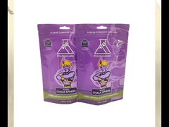 Mylar Printed Biodegradable Stand Up Ziplock Bags / Resealable Food Packaging Bags