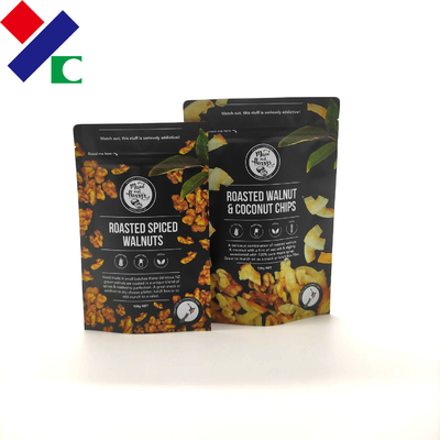 Zip Top Biodegradable And Compostable Food Grade Mylar Bag Custom Printed 200microns