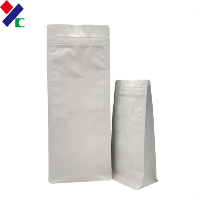 500g 1000g Coffee Packaging Bags Custom Printed Flat Bottom 200mic With Tin Tie / Valve