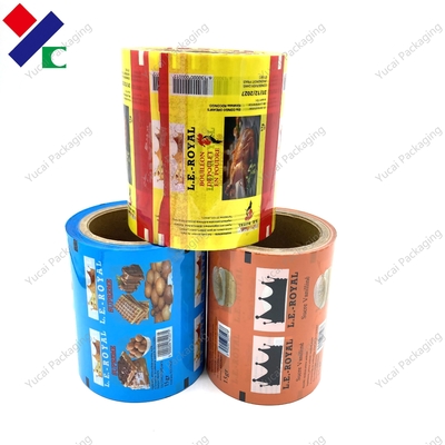 Laminated Heat Sealable Flexible Food Packaging Film Roll 120mic Thickness