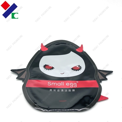 SGS Certificated Angel Shaped Mask Bag Packaging Shiny Printing Soft Touch Material