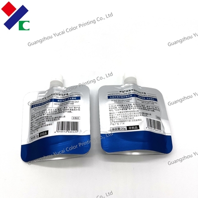 Drinking Silver Biodegradable Packaging Bags Recyclable 200ml Retort 10ml 30ml  Water Spout Pouch