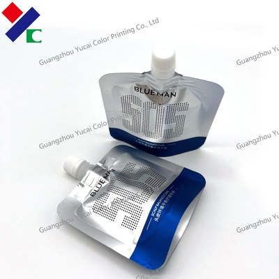 Drinking Silver Biodegradable Packaging Bags Recyclable 200ml Retort 10ml 30ml  Water Spout Pouch