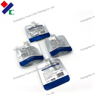 Drinking Silver Biodegradable Packaging Bags Recyclable 200ml Retort 10ml 30ml  Water Spout Pouch