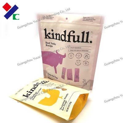 Spot Color Stand Up Zipper Pouch For Snack Packaging Food Bag